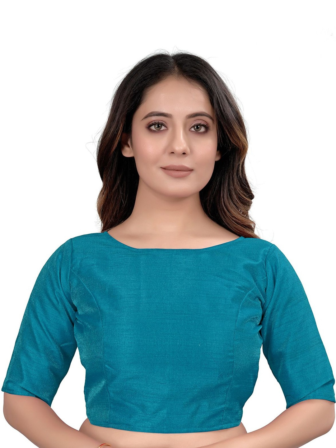 Nigel Designer Silk Boat Neck Saree Blouse