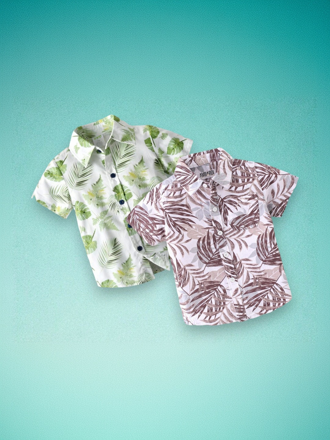 AMBARDI FASHION Boys Classic Floral Printed Casual Shirt