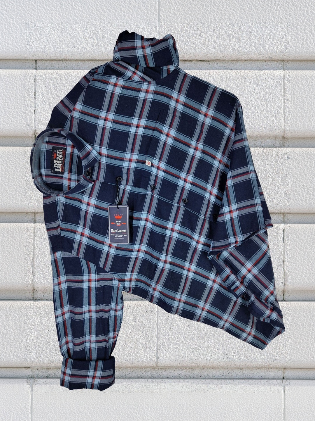 Marc Laurent Men Checked Casual Shirt