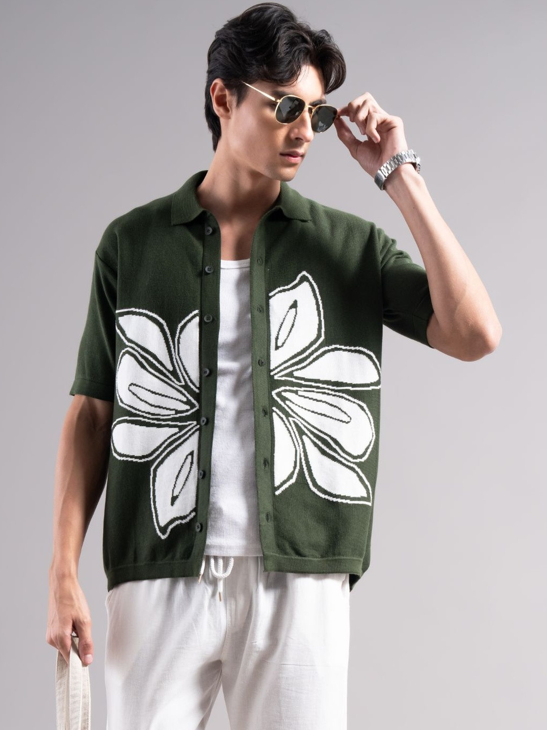PAUL STREET Men Classic Floral Casual Shirt