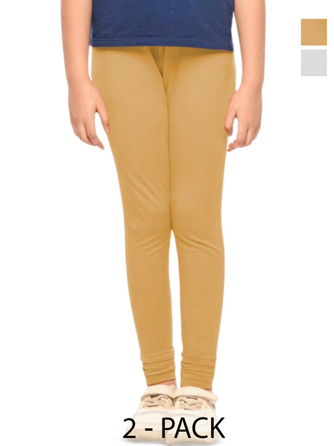 YK 2 Pcs Churidar Length Leggings