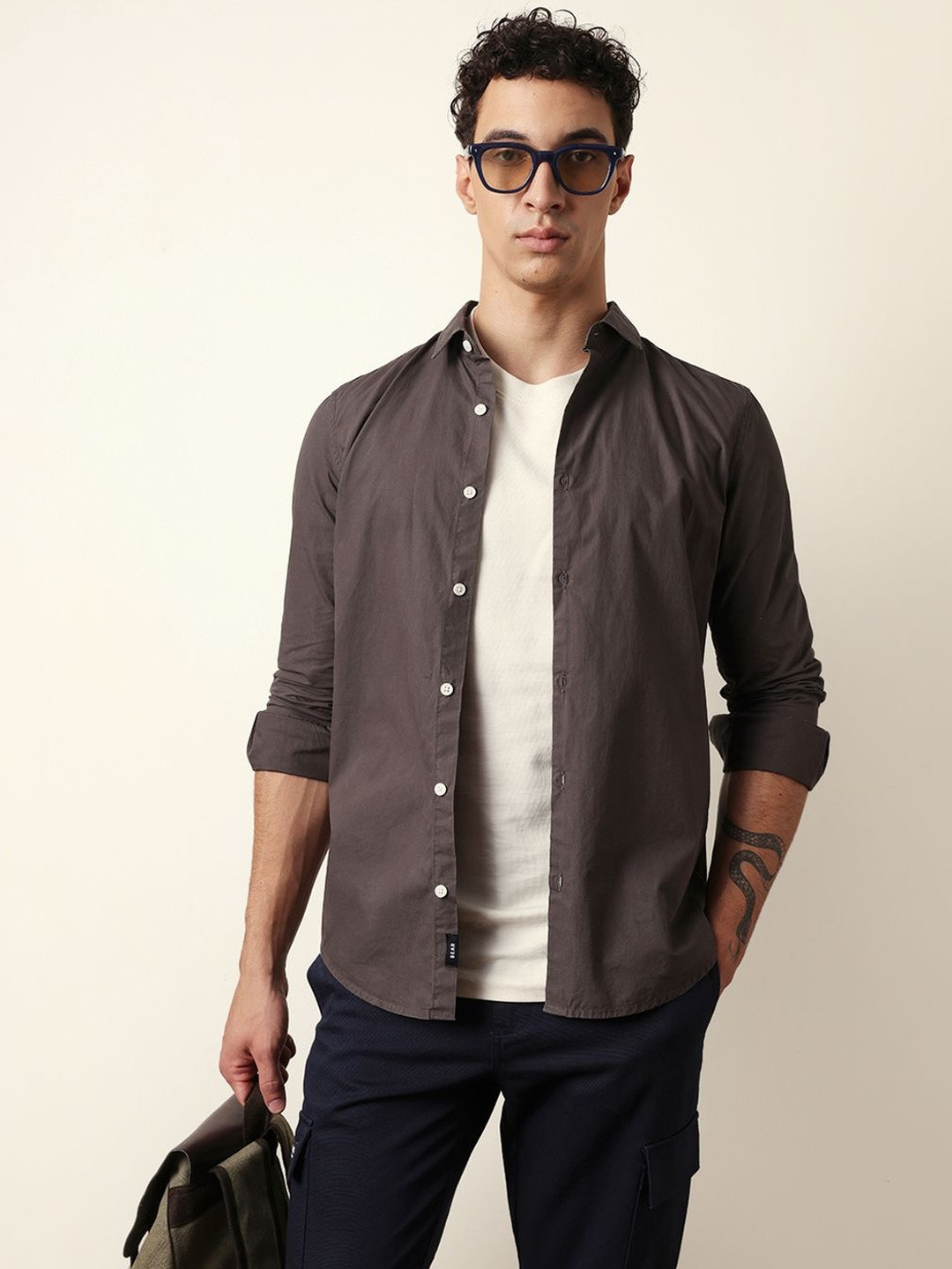 THE BEAR HOUSE Men Slim Fit Casual Shirt
