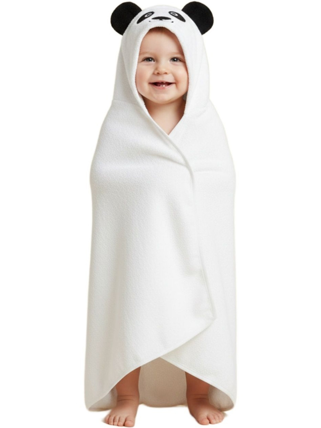 Creeva White & White 1 Printed Bamboo 550 GSM Bath Towel