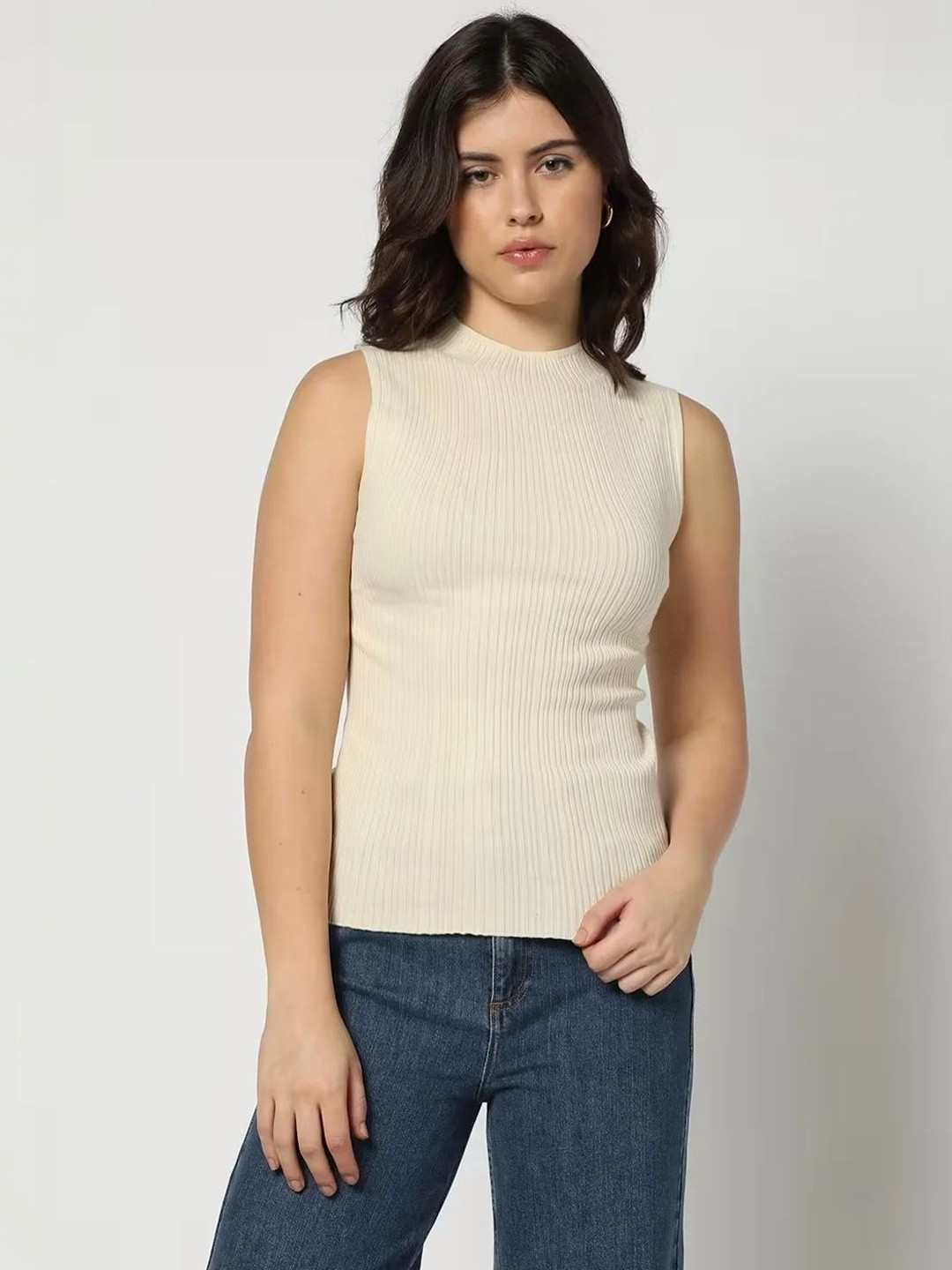 GAP Pure Cotton High Neck Top