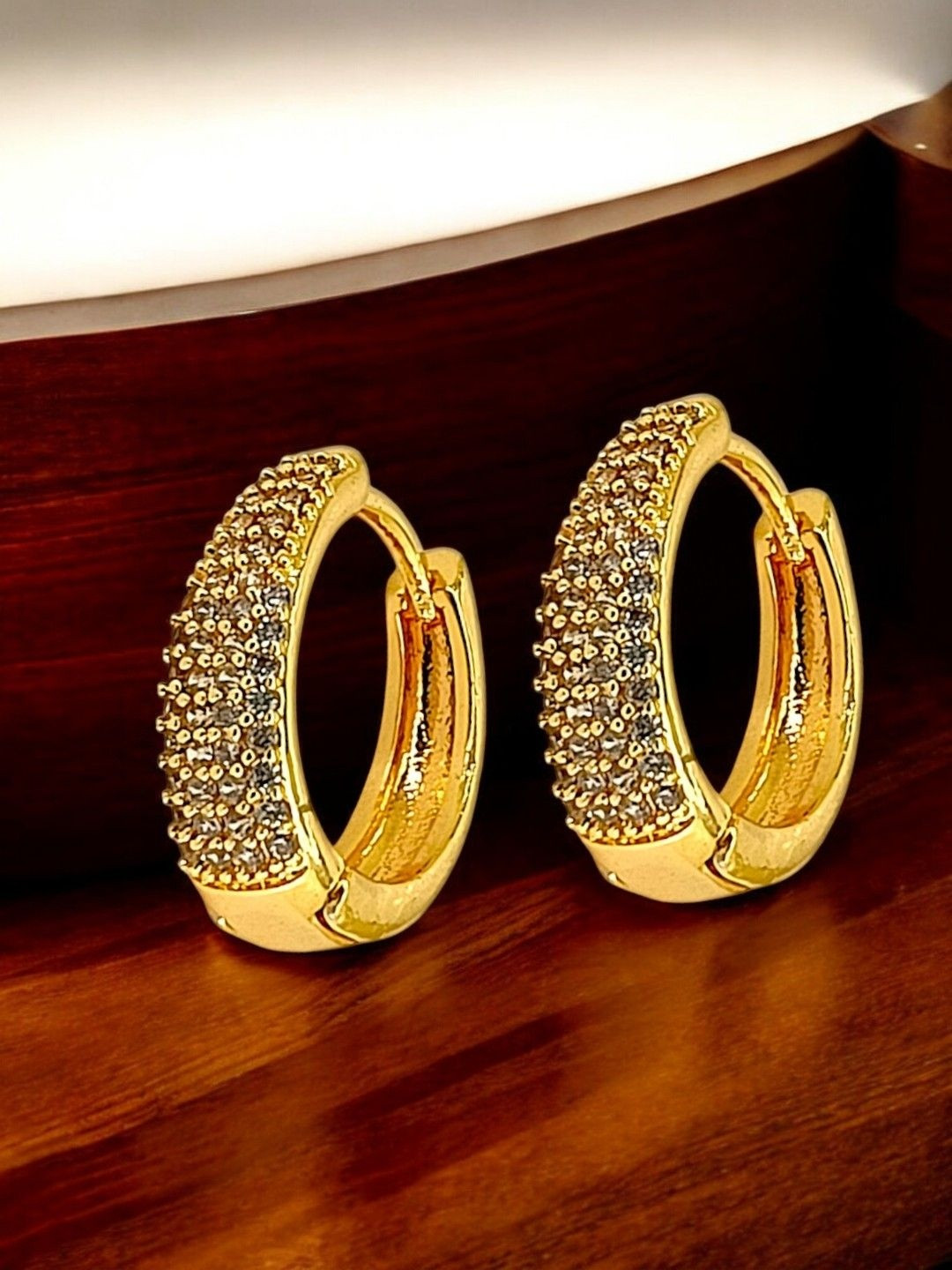 FEMMIBELLA Circular Hoop Earrings