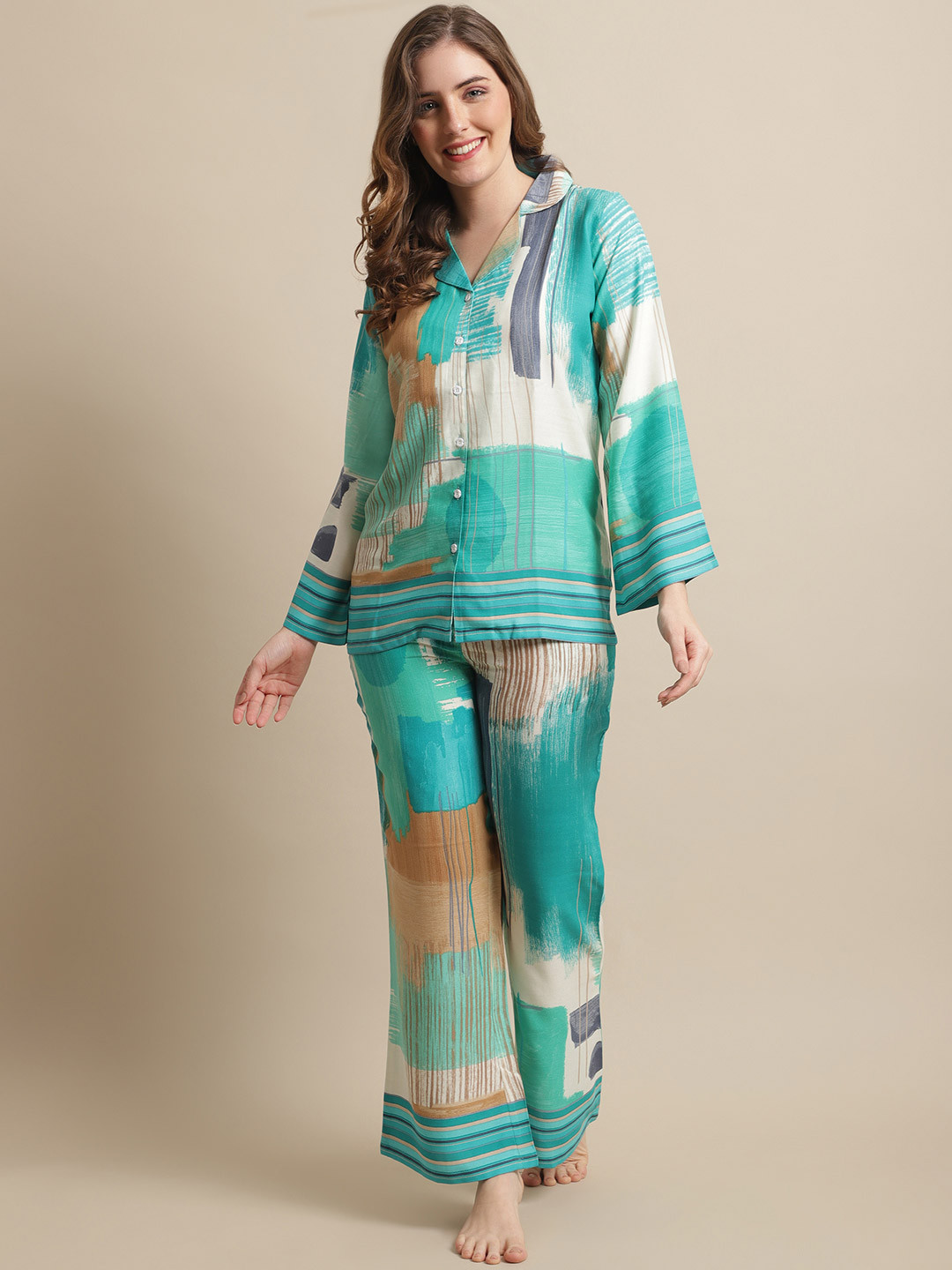 Claura Women Printed Night suit