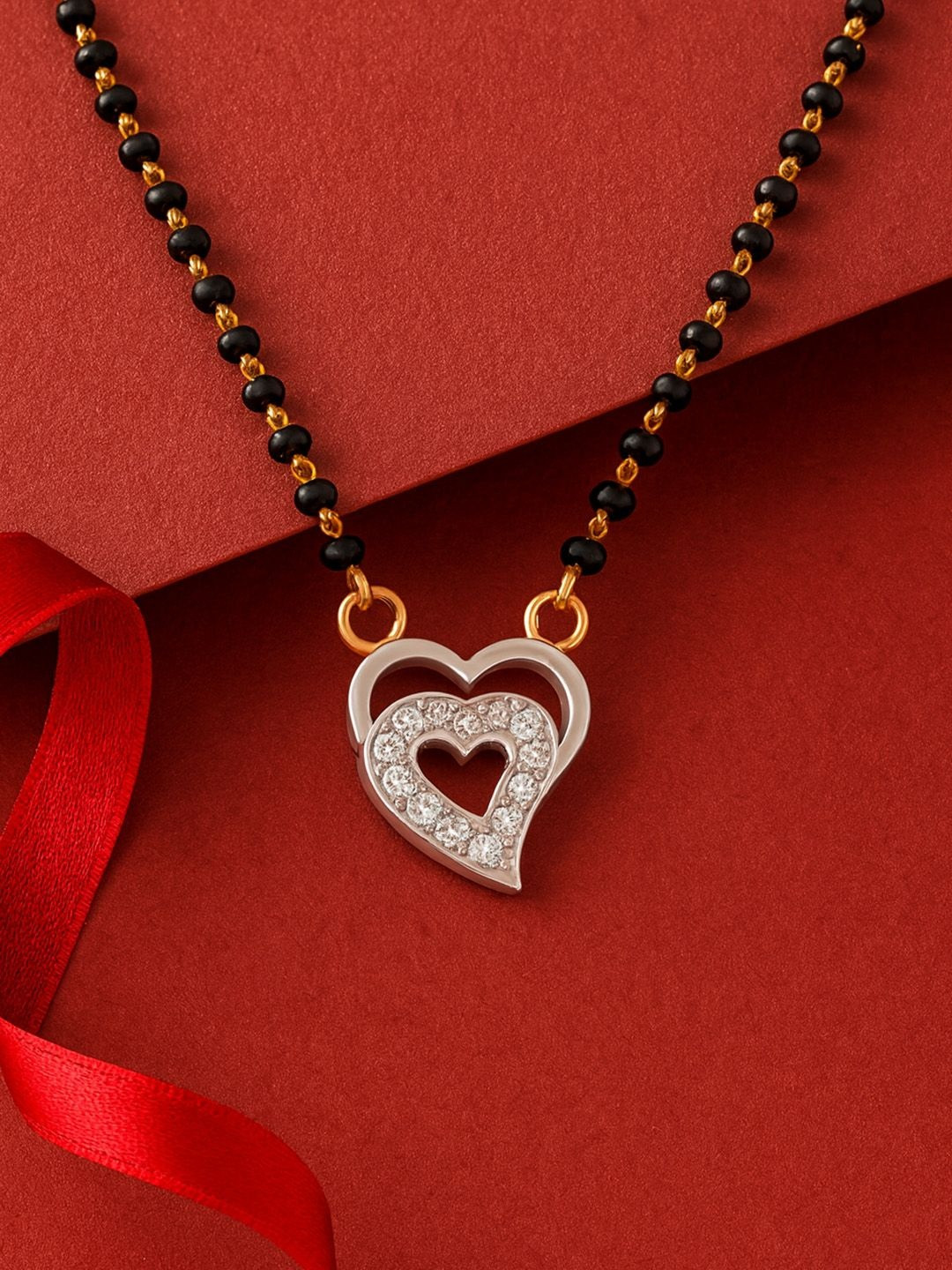 Mystic Rhodium-Plated Crystals Mangalsutra