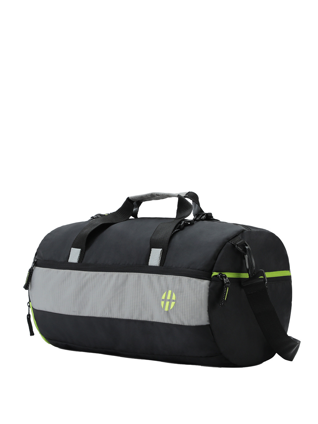 Harissons Trinity Unisex 28L Black & Green Water Resistant Sports & Gym Duffel Bag