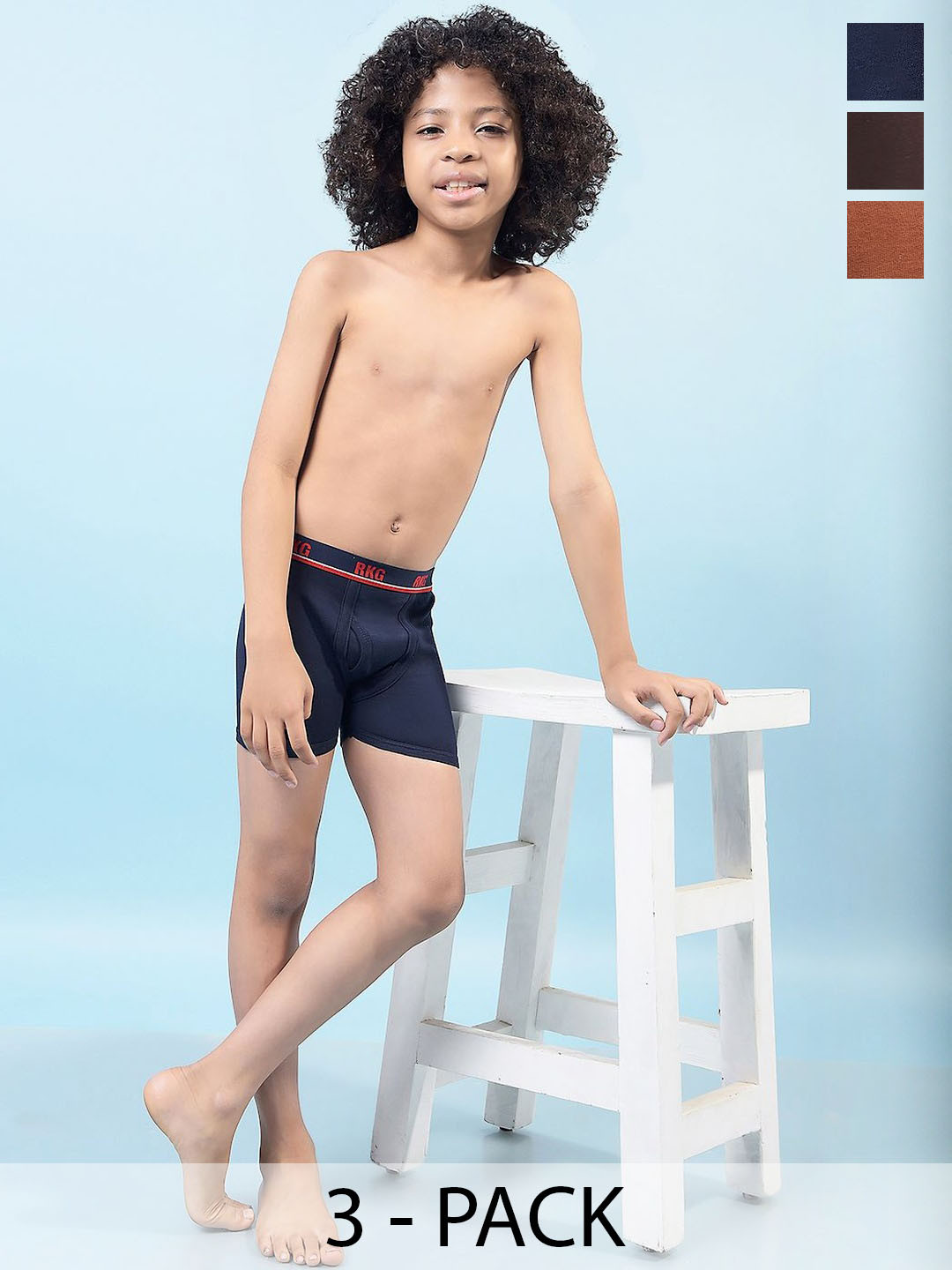 RKG Boys Pack Of 3 Assorted Trunks