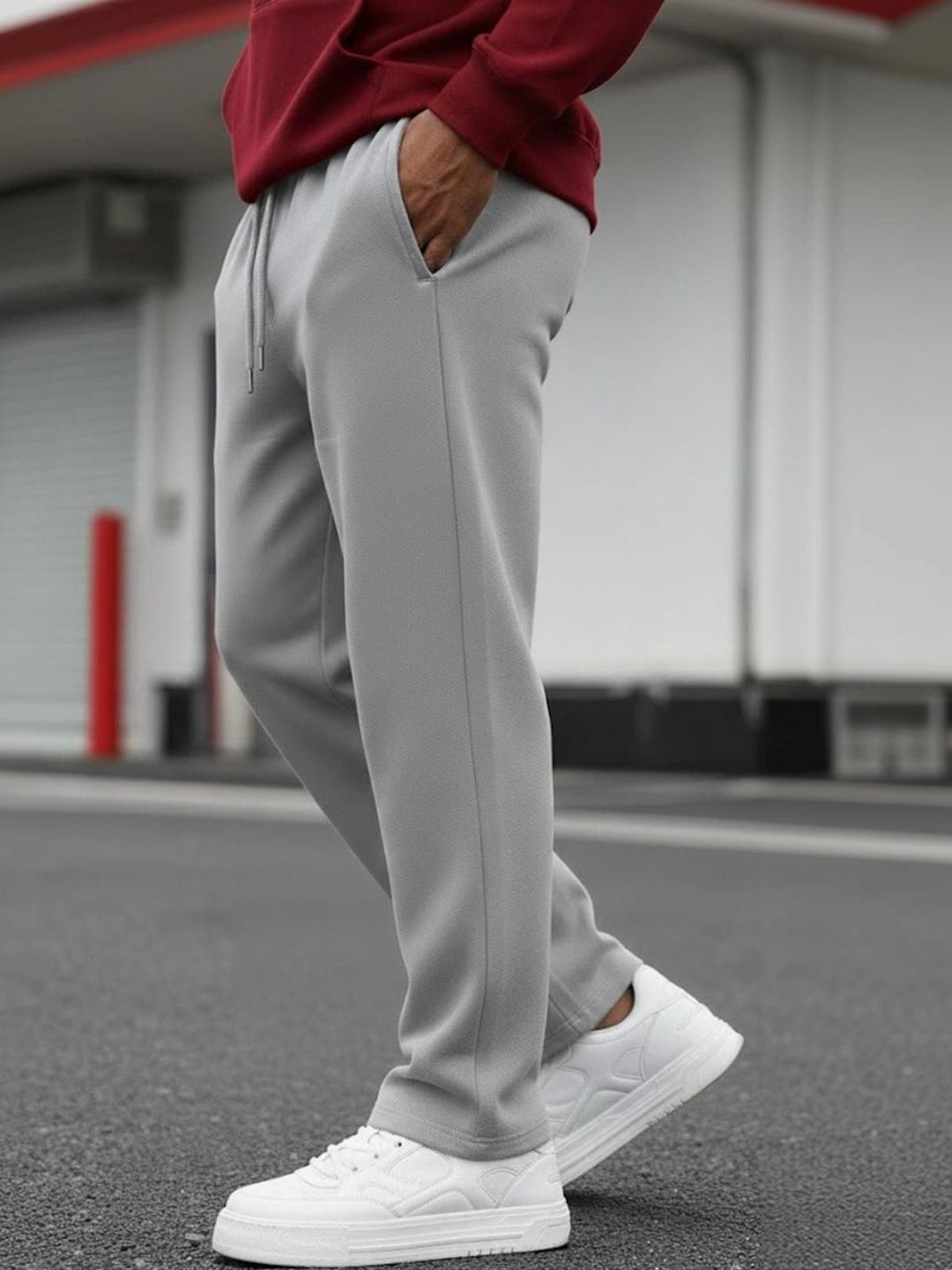 PROGENY Men Pure Cotton Relaxed Fit Track Pants