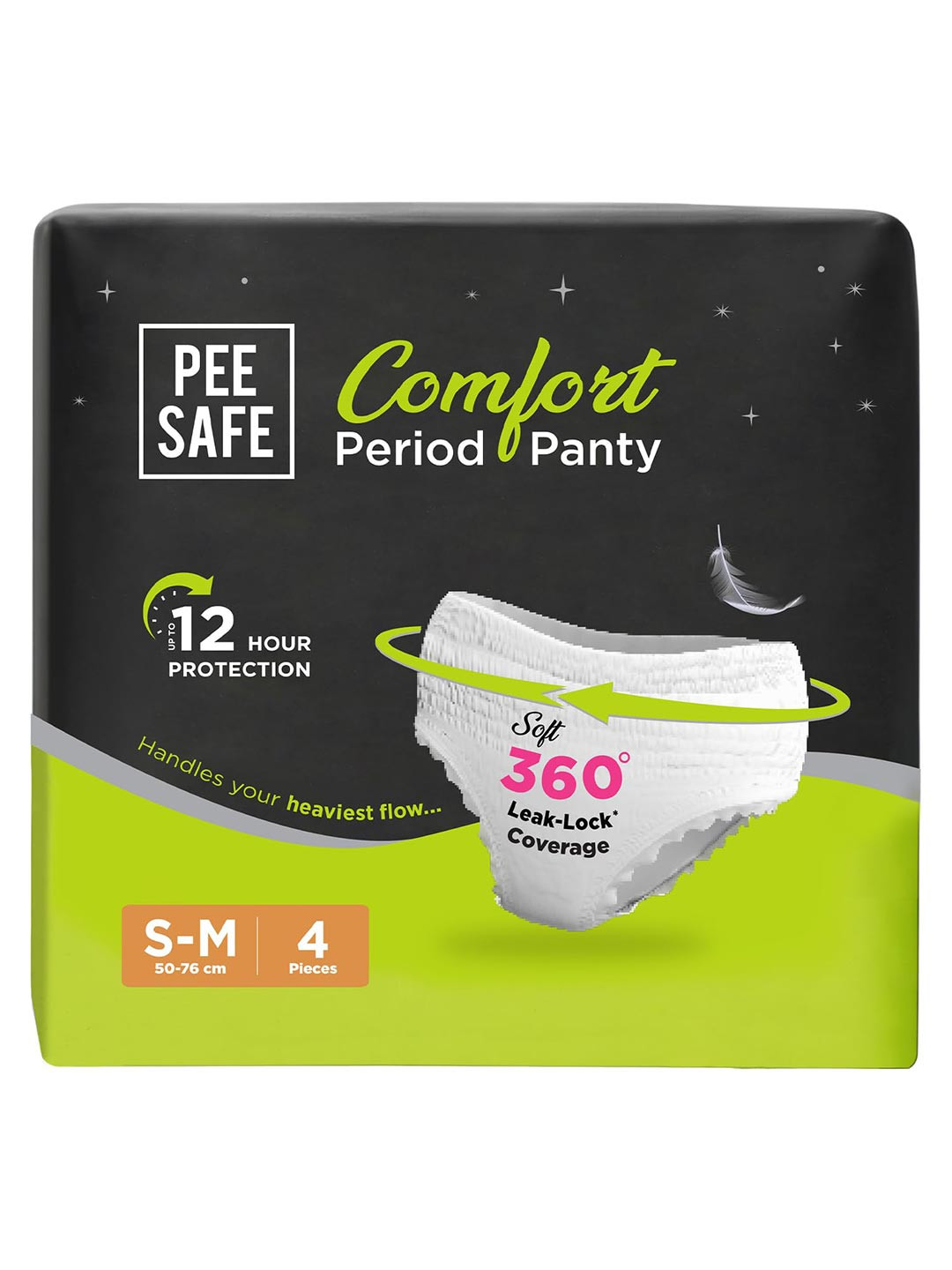 PEESAFE 4 Pieces Comfort Period Panties S-M