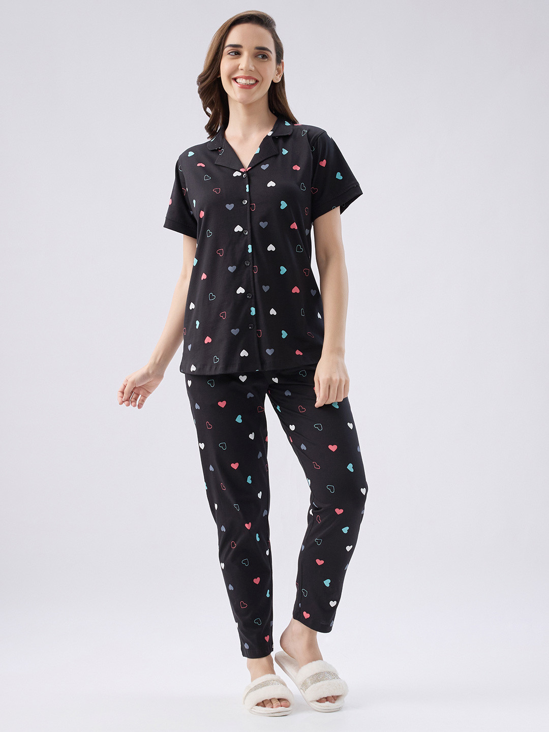 AV2 Women Printed Night suit