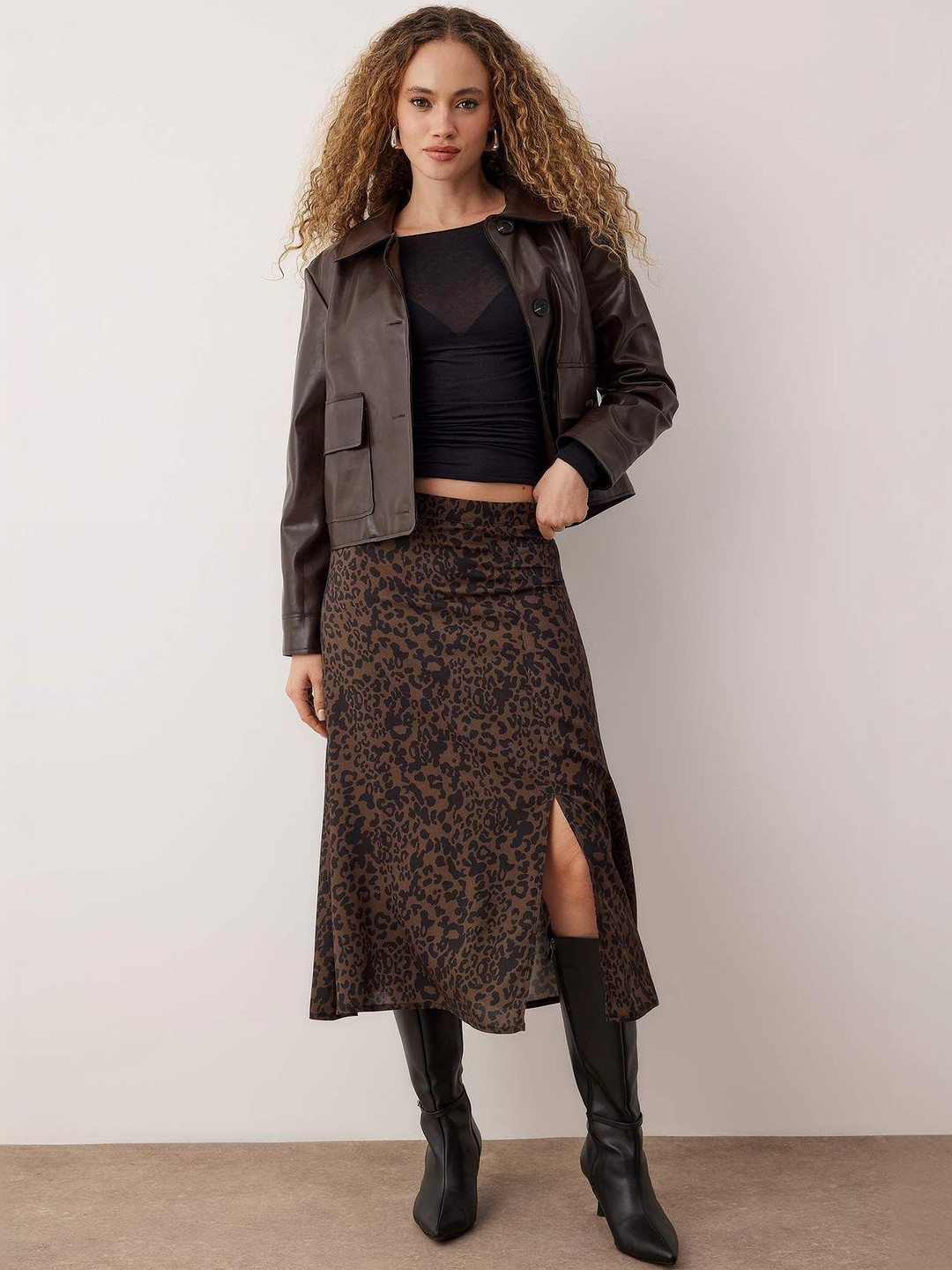 Trendyol Printed A-Line Midi Skirts
