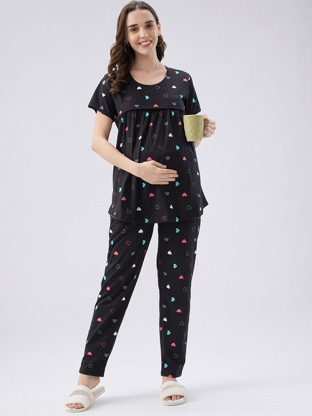 AV2 Women Printed Night suit