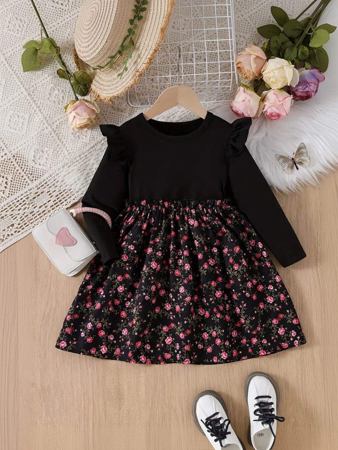 DHARMIKAAY TRENDZ Floral Print Fit & Flare Dress