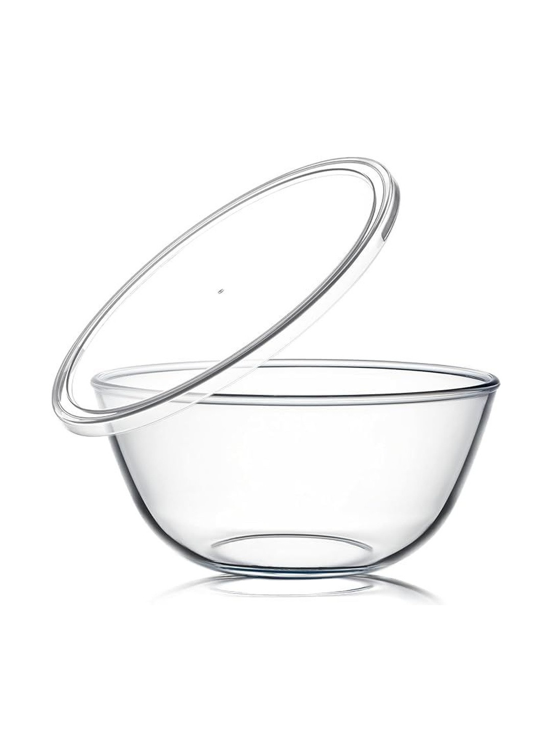 Femora Borosilicate Glass Mixing Bowl with Lid Microwave Safe 400 ml
