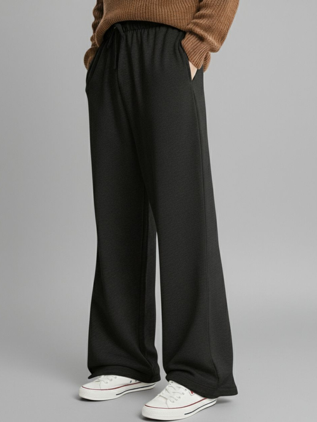 Genzy Men Relaxed Fit Wide-Leg Track Pants