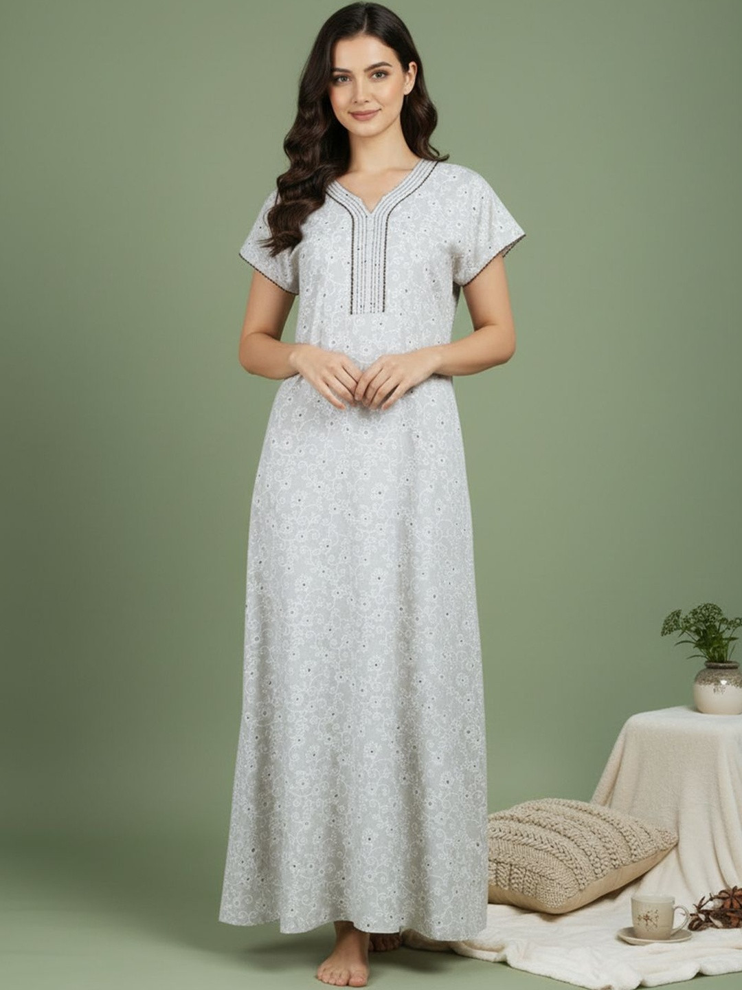 Juliana Dream Printed Maxi Nightdress