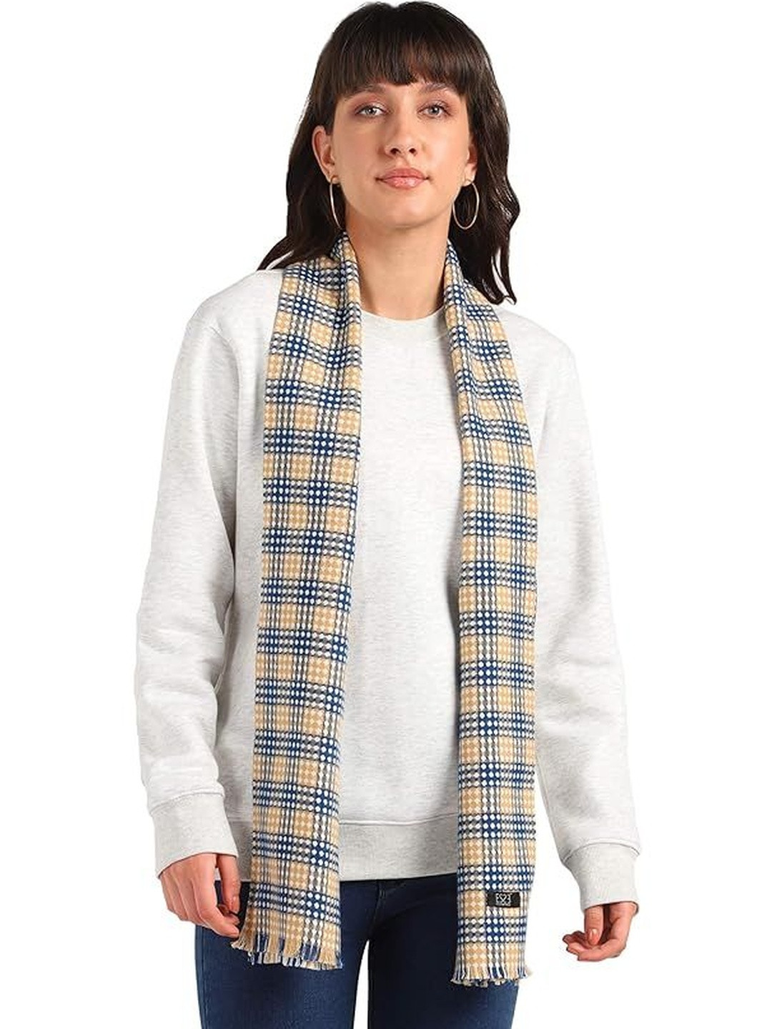 ESSENTIELE Unisex Checked Acrylic Mufflers