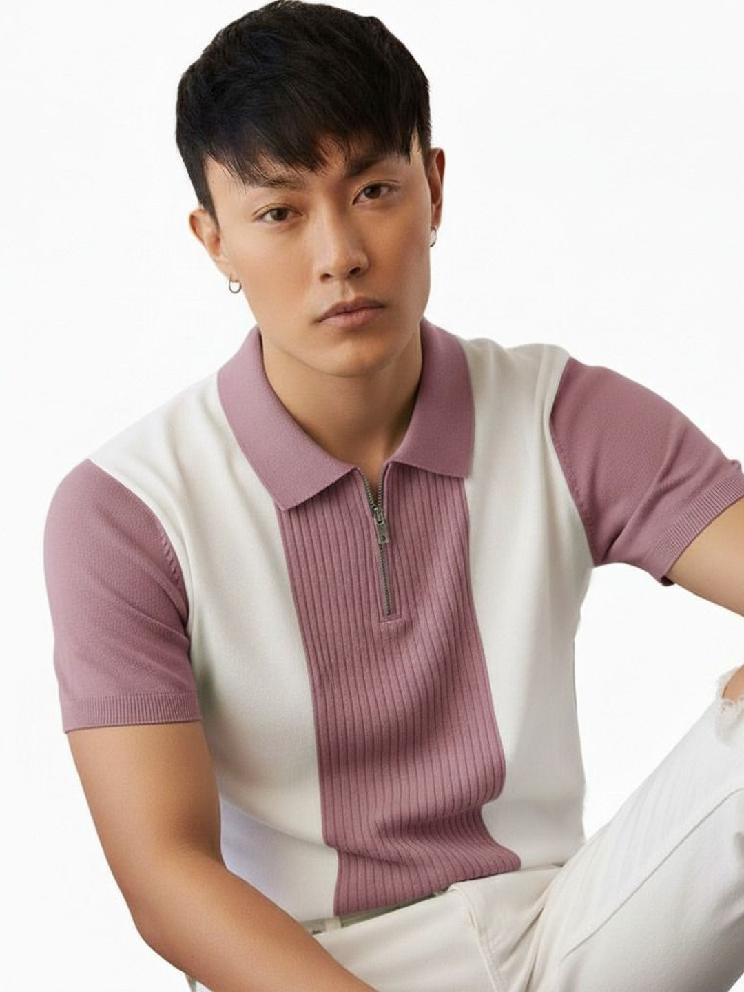 Try This Men Colourblocked Polo Collar 1 T-shirt