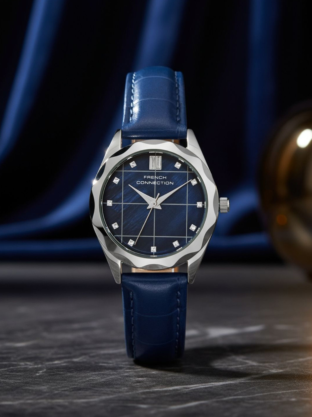 French Connection Women Dial & Leather Textured Straps Analogue Watch FCB11UL