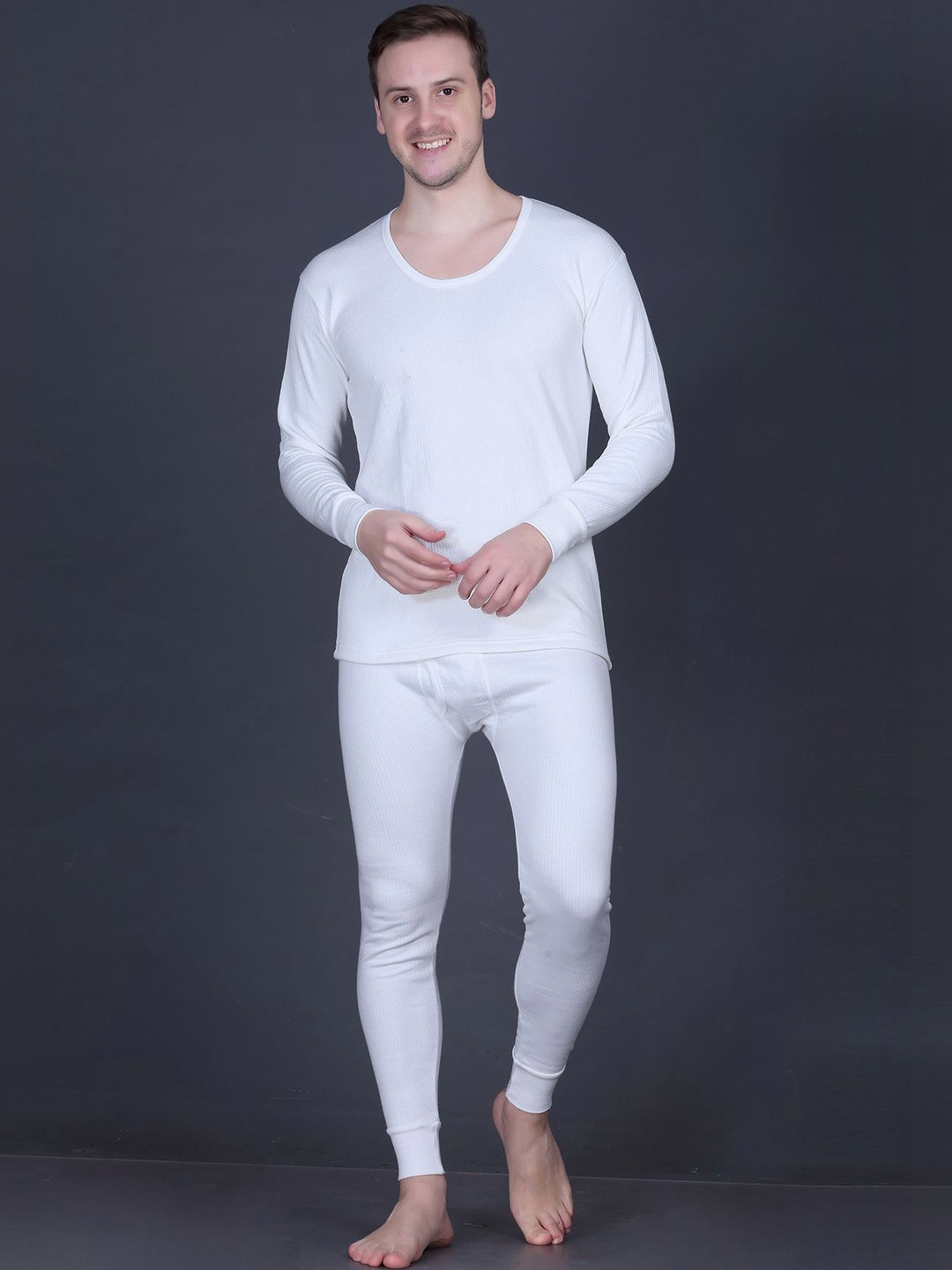 GODFREY Striped Round Neck Thermal Set