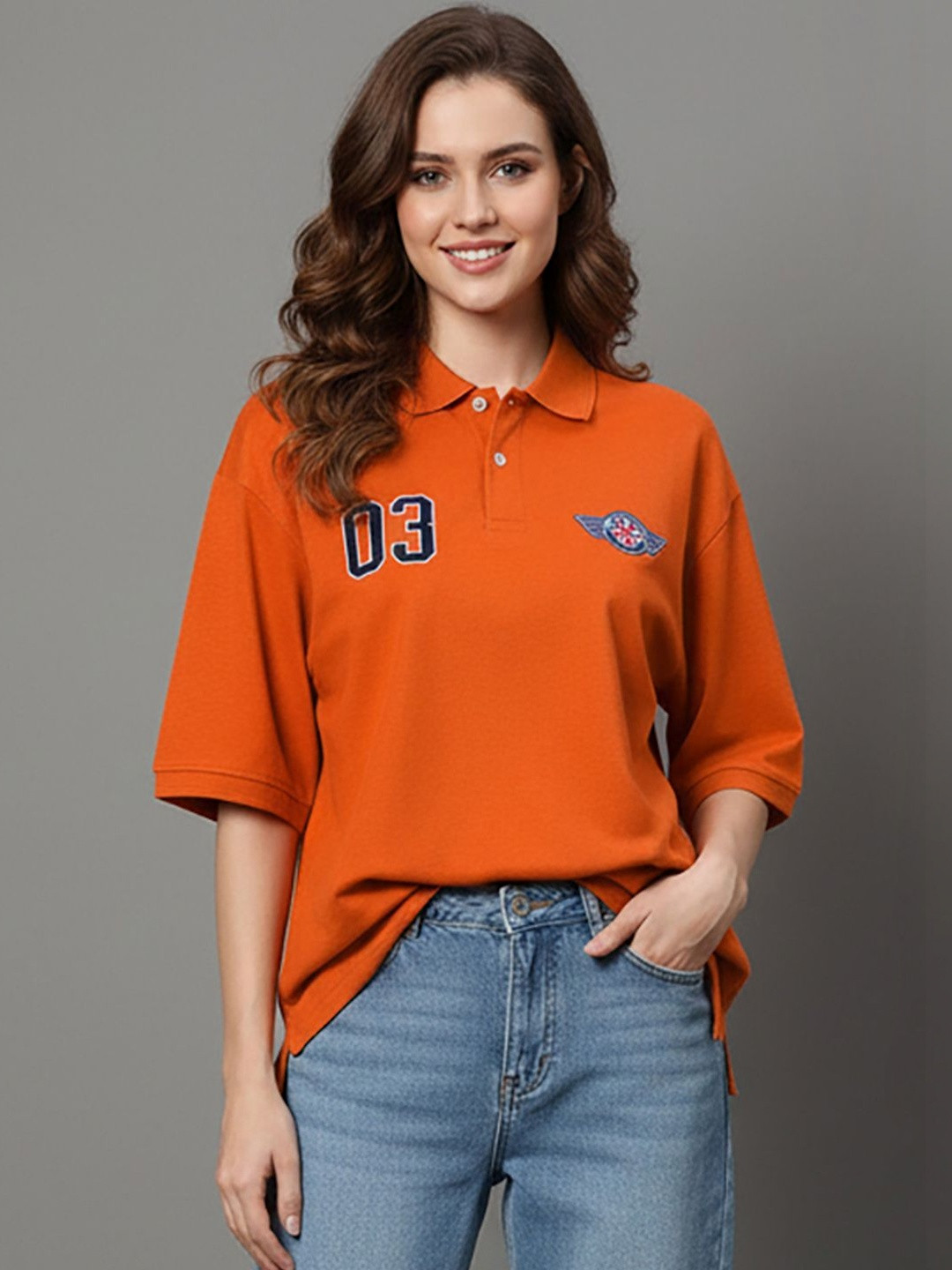 SZN Women Polo Collar T-shirt