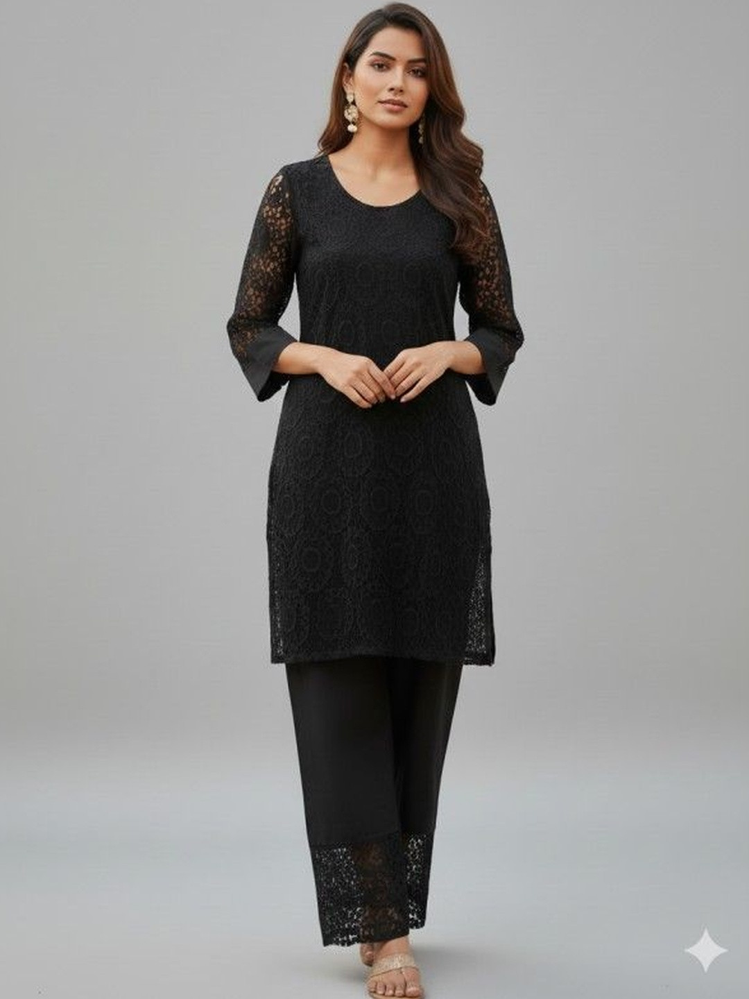 D.A.Kurtis. Women Ethnic Motifs Regular Kurta with Trousers