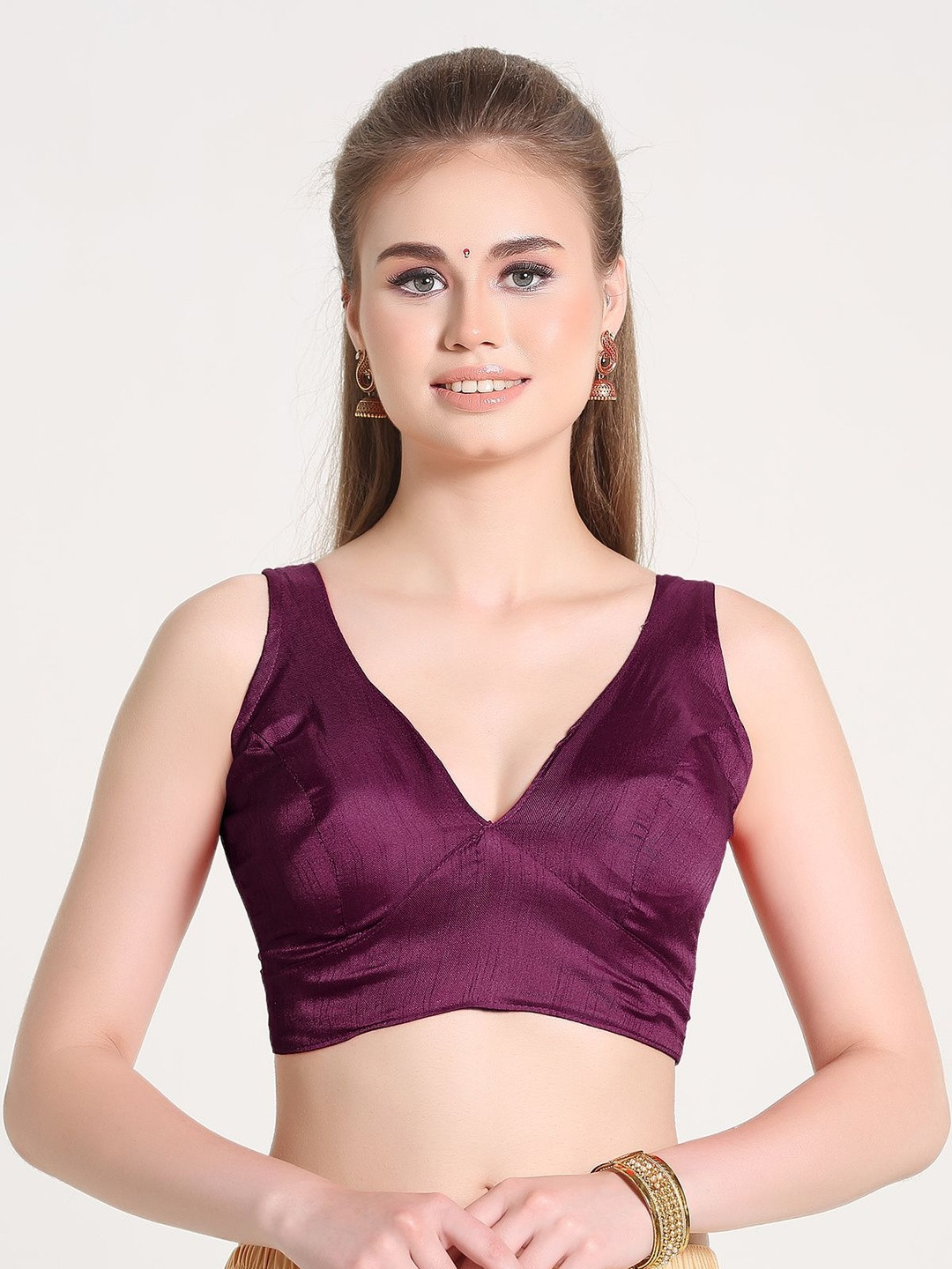 Nigel Designer V-Neck Saree Blouse