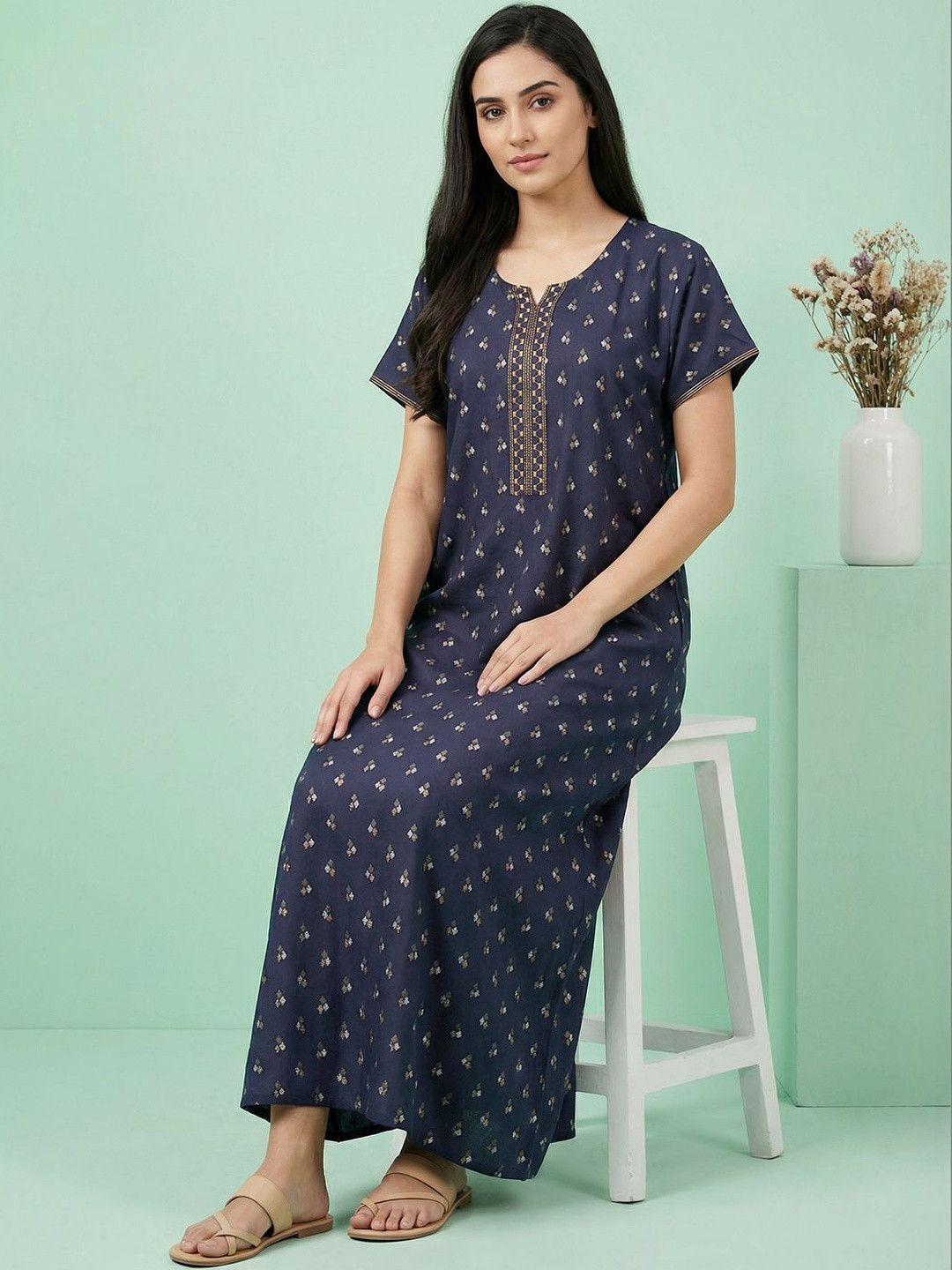 Juliana Dream Printed Maxi Nightdress