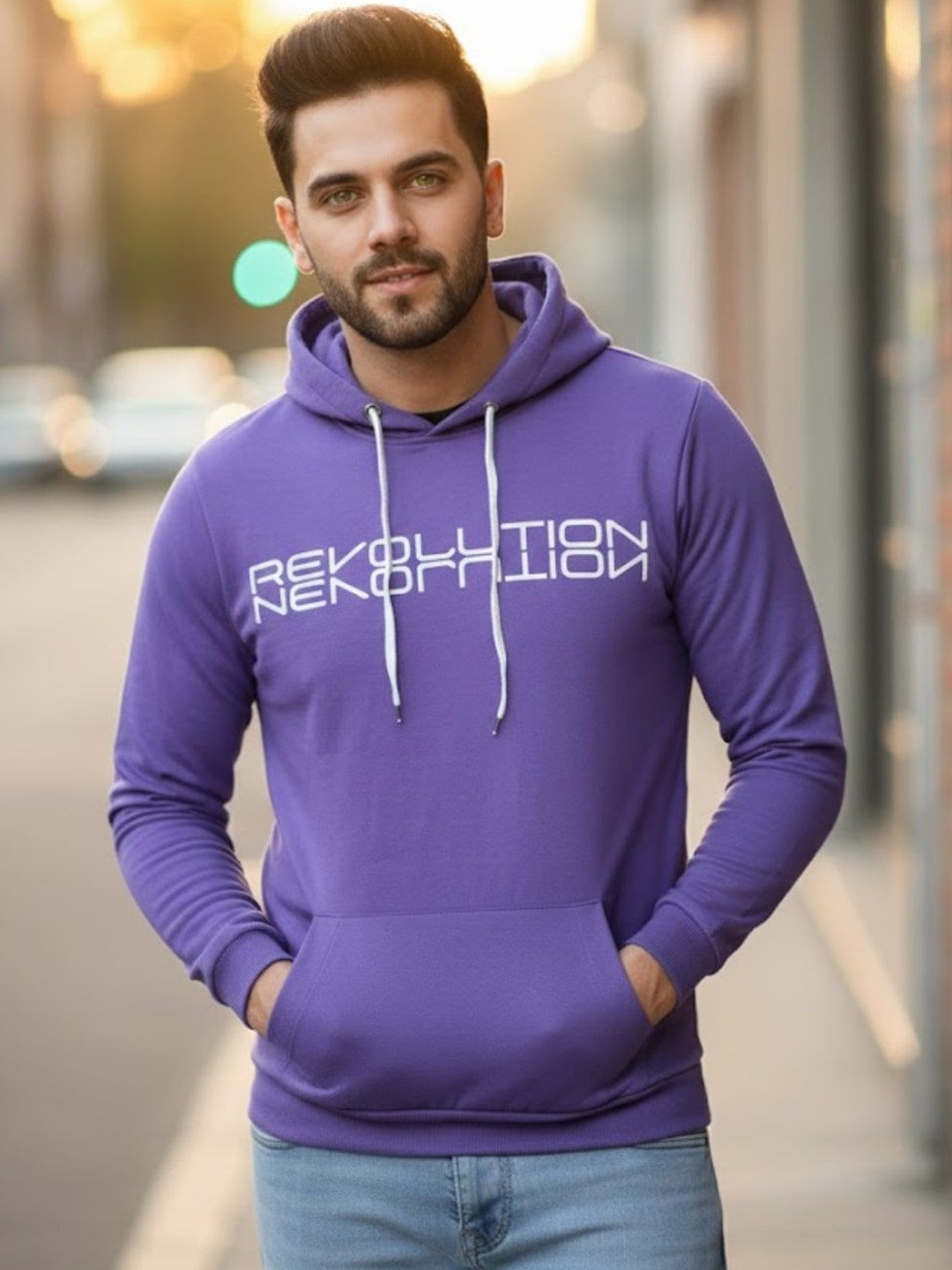 Rigo Men Printed Hooded Sweatshirt