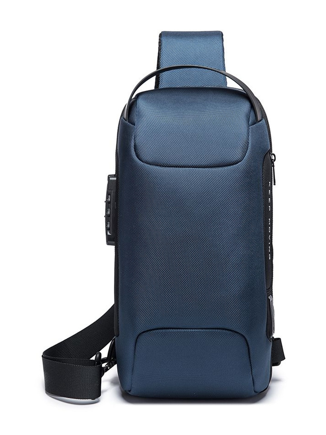 BANGE Unisex Anti-Theft Water & Scratch Resistant Crossbody Sling Bag with USB Port