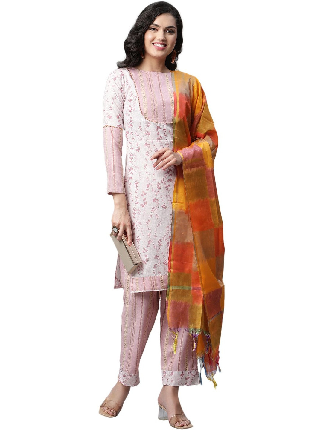 SZN Women Floral Printed Indie Florals Organic Cotton Kurta