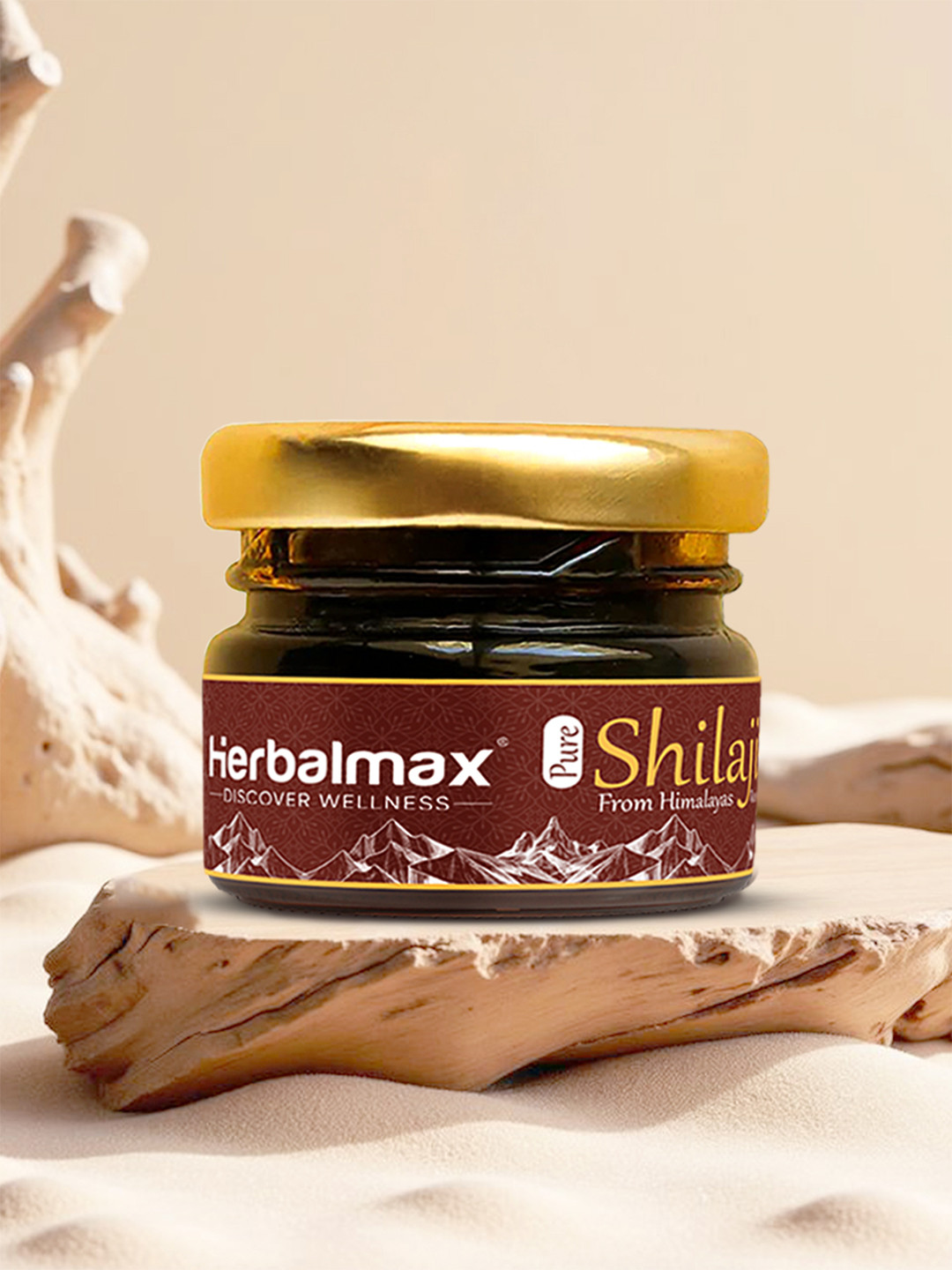 Herbal max Pure Himalayas Ayurvedic Shilajit Resin Form For Energy Booster - 20g