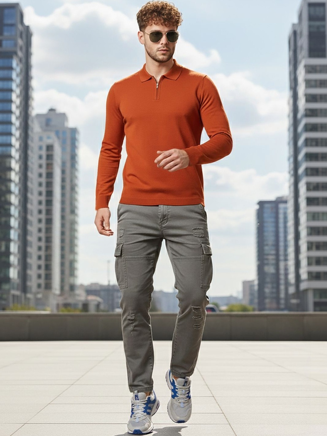 SZN Men Polo Collar T-shirt