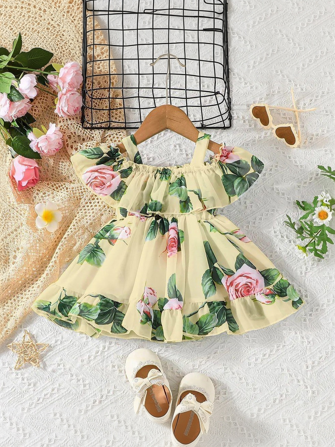 DHARMIKAAY TRENDZ Floral Print Peplum Dress
