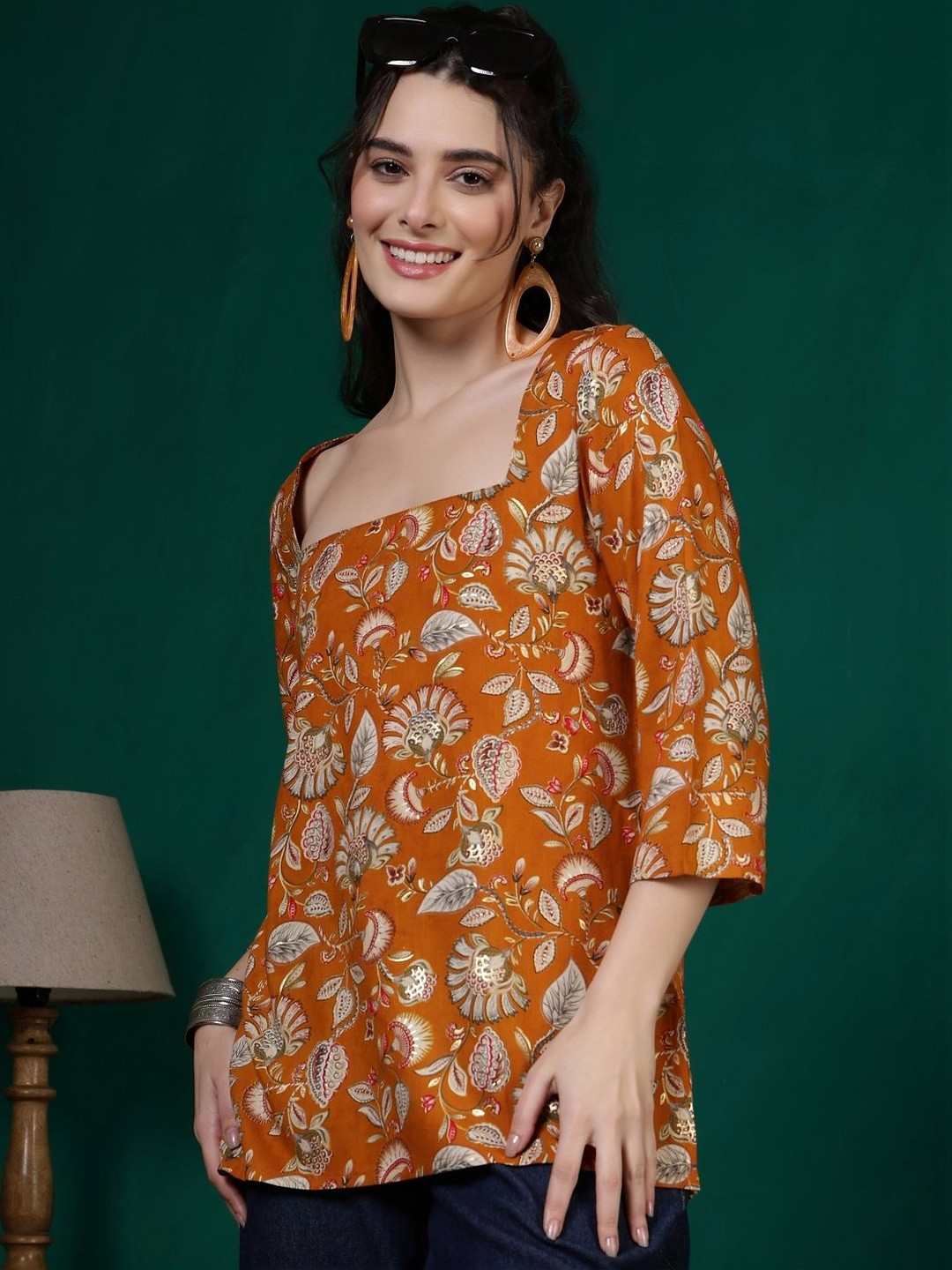 Anouk Rustic Print Top