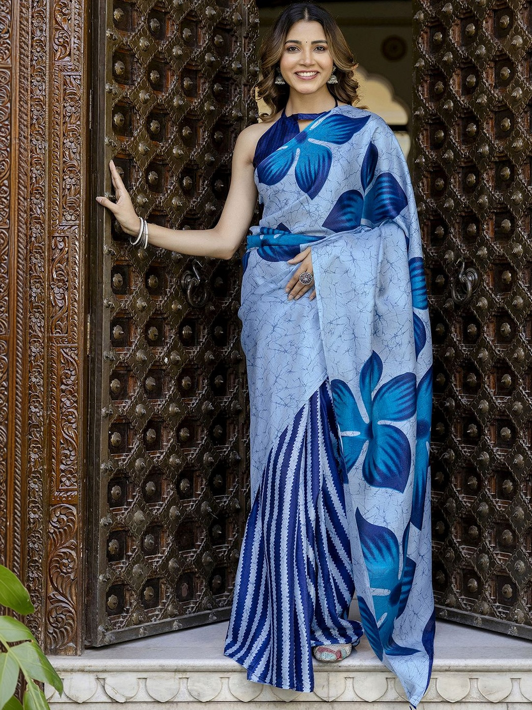 SANISA Floral Fusion Saree