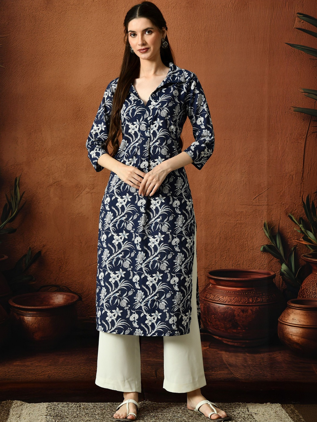 KEOSA Women Floral Printed Indie Florals Kurta