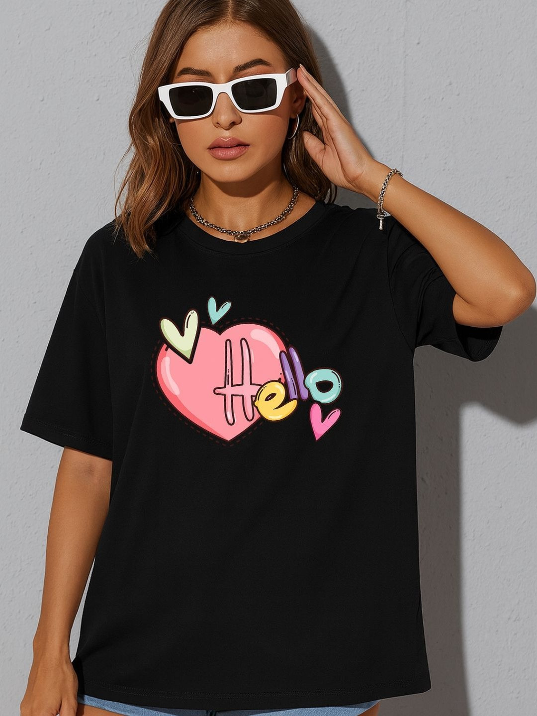 SZN Women Printed Drop-Shoulder Sleeves T-shirt