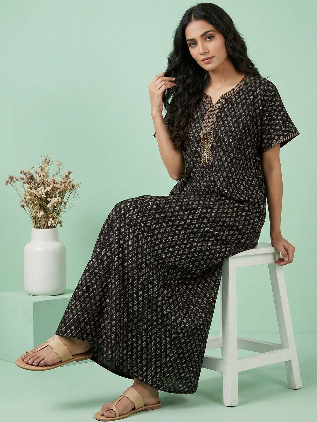 Juliana Dream Printed Maxi Nightdress