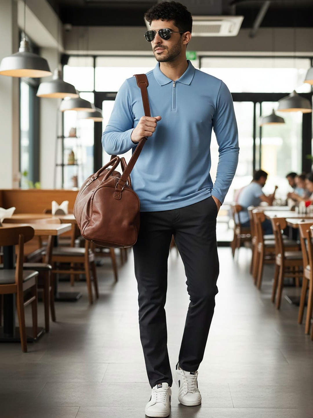 SZN Men Polo Collar T-shirt