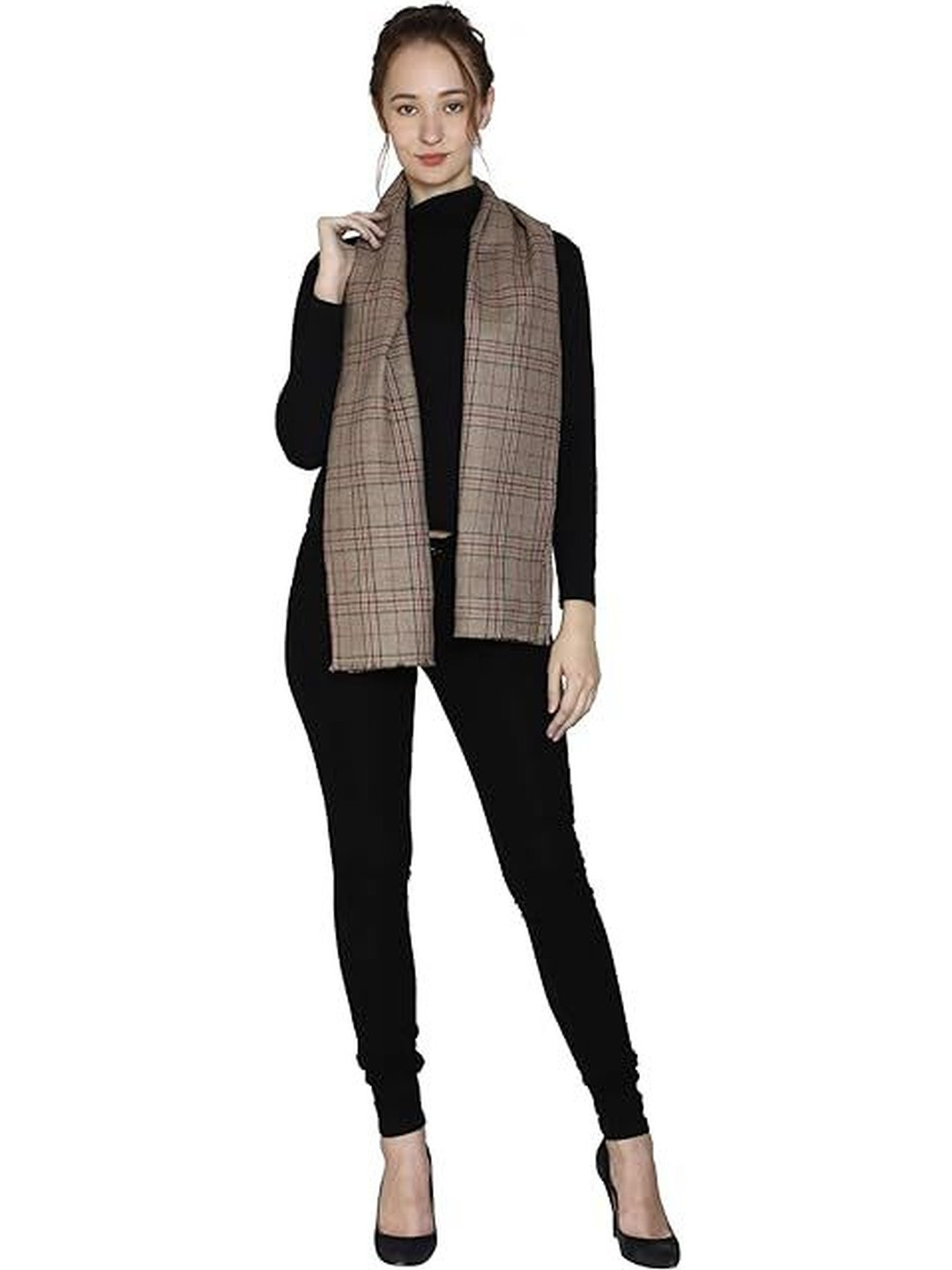 ESSENTIELE Unisex Checked Acrylic Mufflers