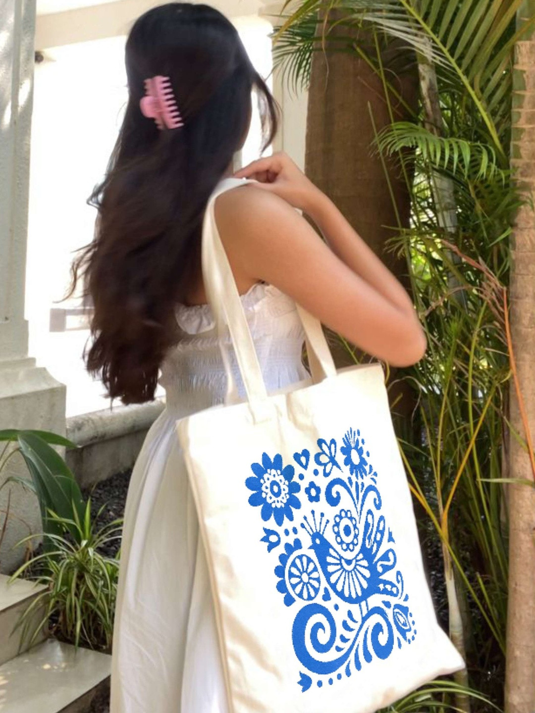 PB Pearlbags Ethnic Motifs Printed Tote Bag