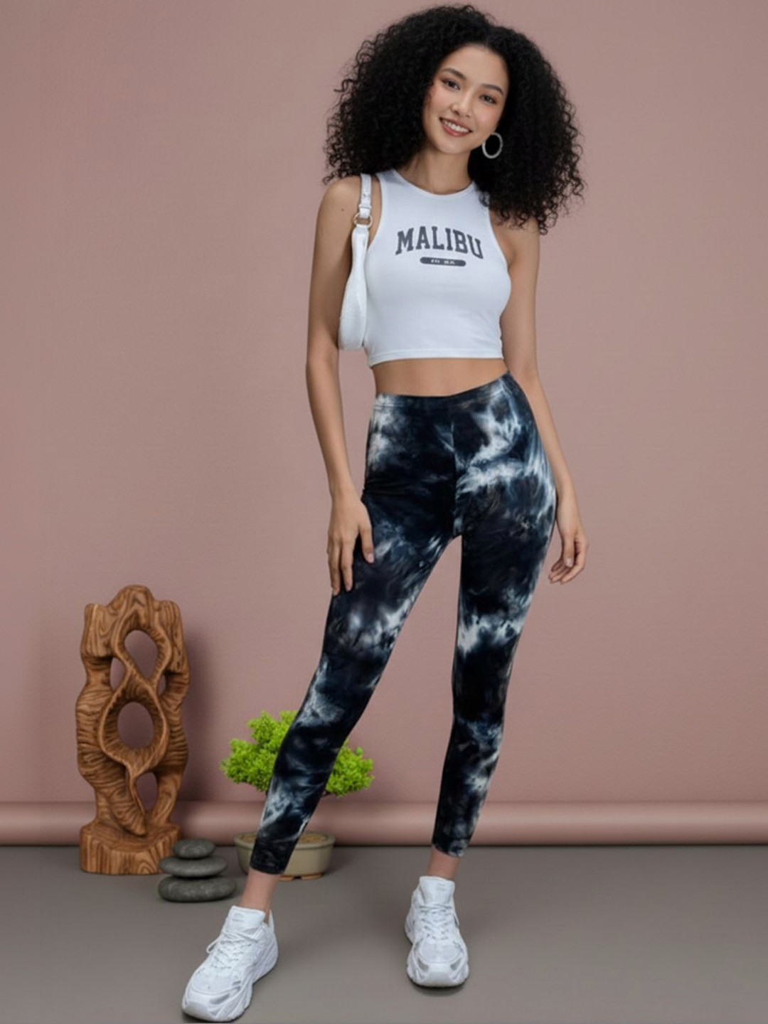Moda Rapido Printed High Rise Ankle Length Gym Tights
