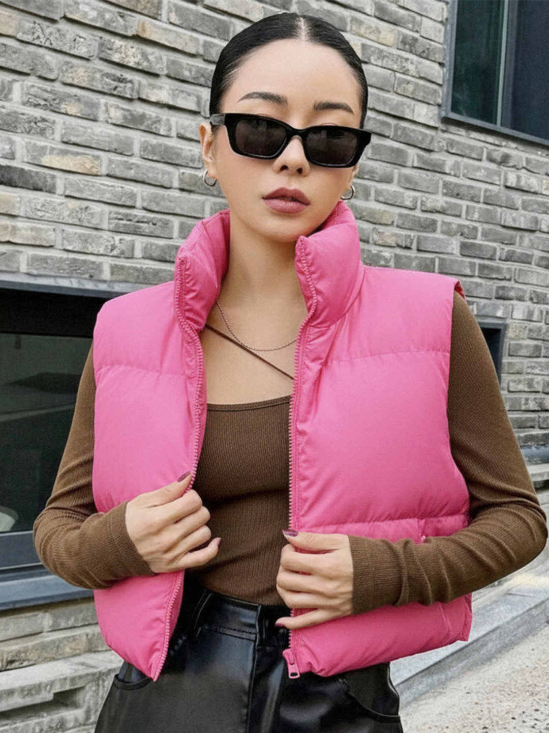 IQOA Women Lightweight Crop Puffer Jacket