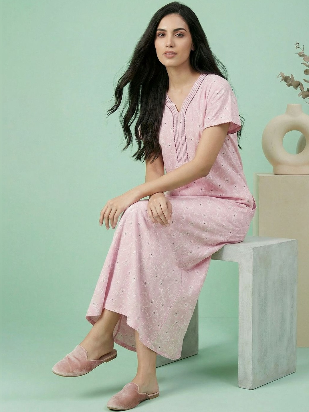 Juliana Dream Printed Maxi Nightdress