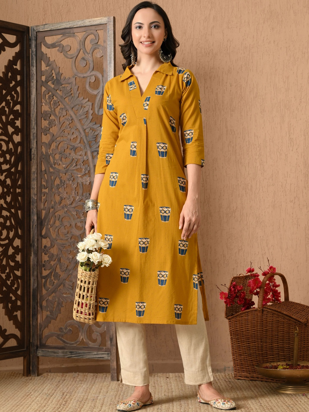 KEOSA Women Ethnic Motifs Printed Indie Prints Kurta