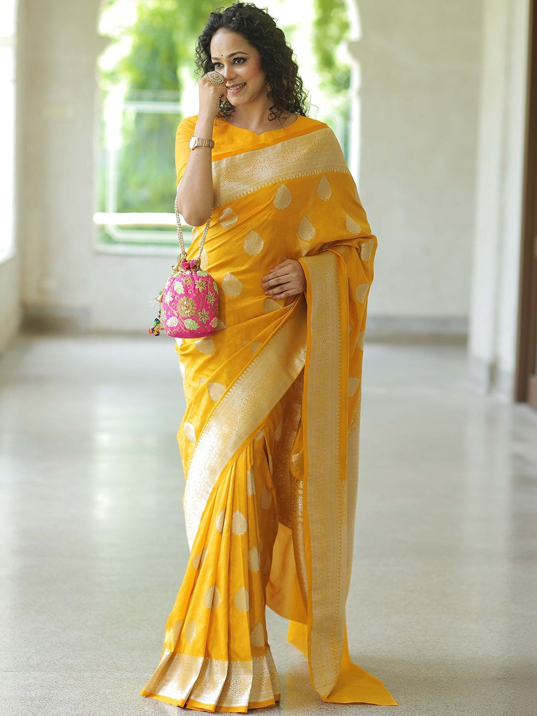 SANISA Ethnic Motifs Silk Blend Saree