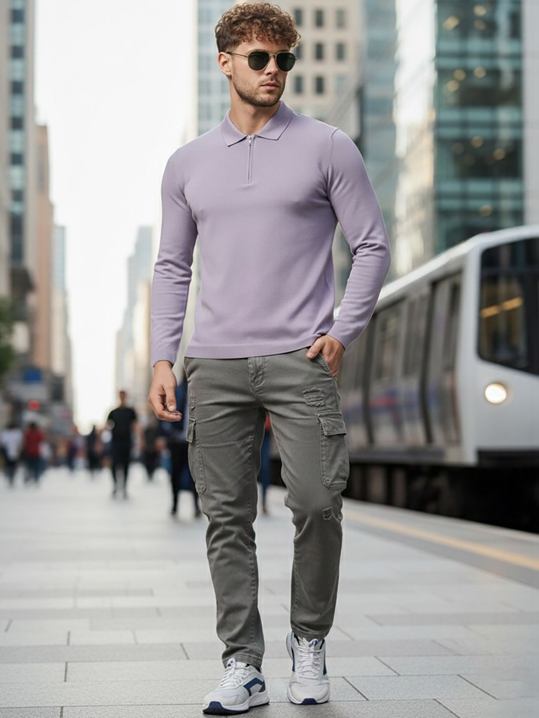 SZN Men Polo Collar T-shirt
